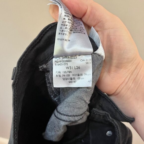 Levis Premium Wedgie Straight Jeans Black Denim- 31 - Picture 5 of 6